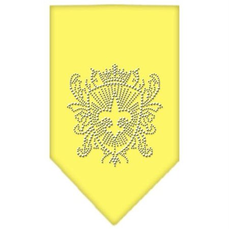 UNCONDITIONAL LOVE Fleur De Lis Shield Rhinestone Bandana Yellow Large UN802683